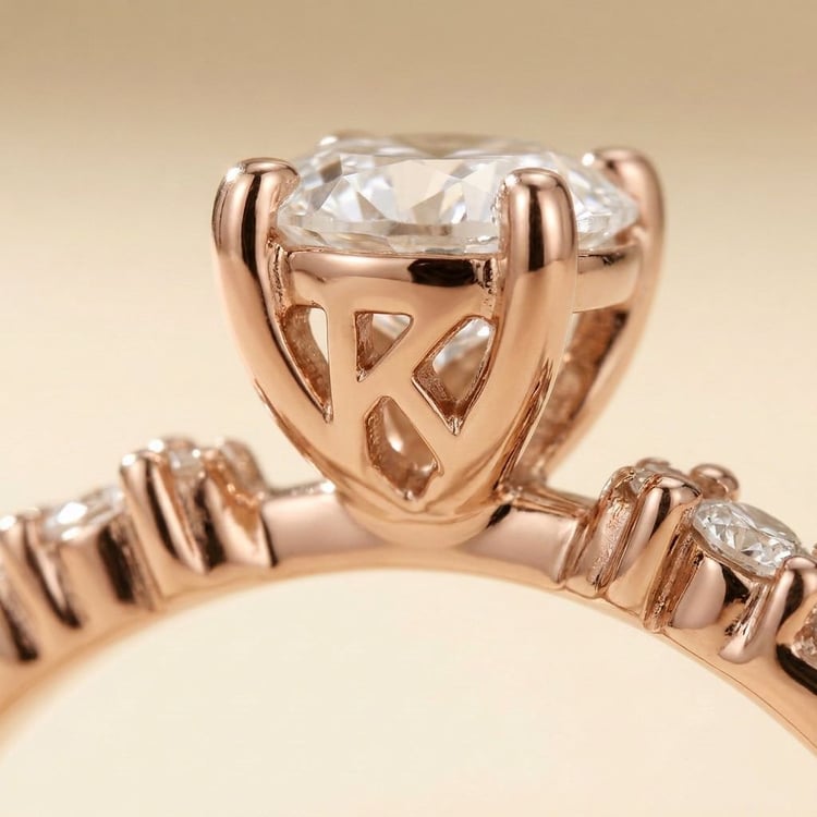 Zásnubný prsteň s výberom písmen a diamantmi Carina 167553