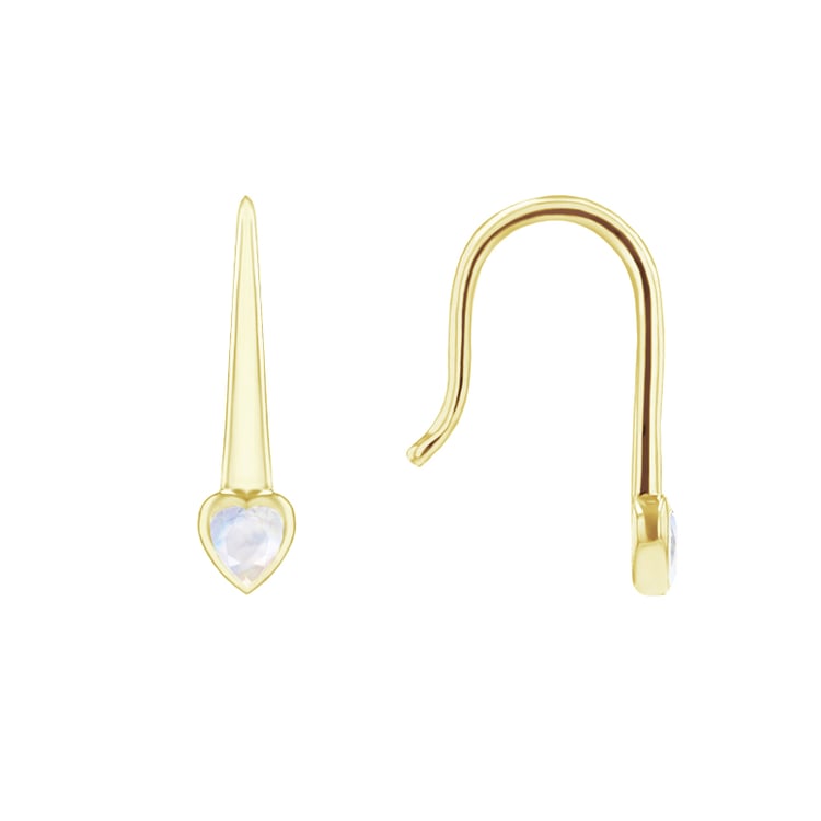 Visiace náušnice s mesačnými kameňmi v tvare srdiečok Levy 144776