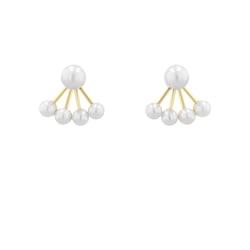 Atypické 2v1 náušnice s perlami Viola