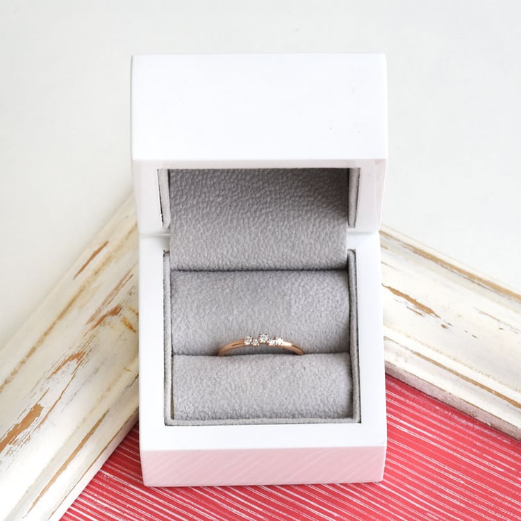 Cluster prsteň z ružového zlata 84441