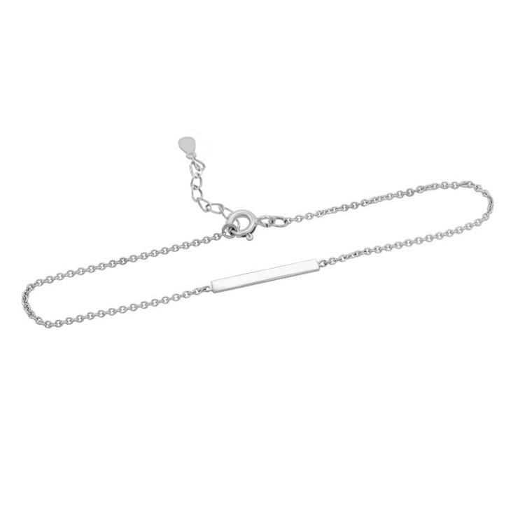 Strieborný minimalistický náramok Barr