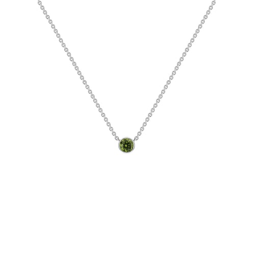 Minimalistický náhrdelník so zeleným diamantom Vieny