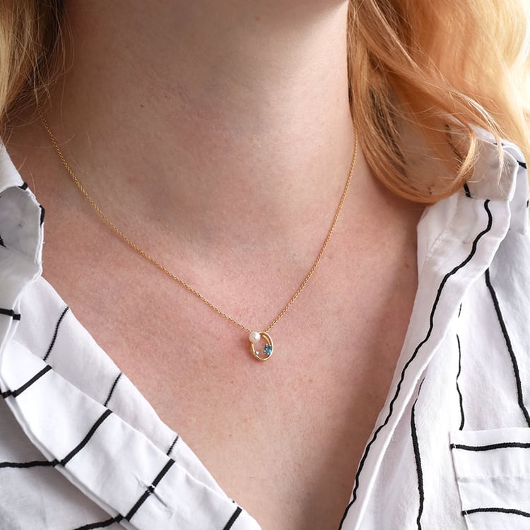 Kolekcia šperkov s perlami, švajčiarskymi topásmi a diamantmi Grace 103569