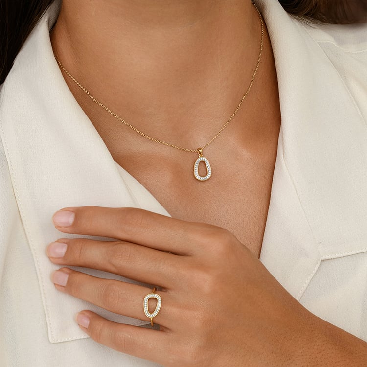 Zlatý prsteň s lab-grown diamantmi Terri 163508