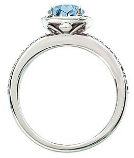 Prsteň z bieleho zlata s akvamarínom 52946