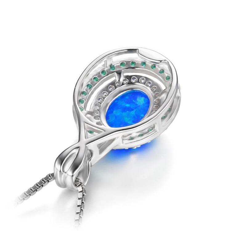 Opálový náhrdelník so smaragdmi 20603