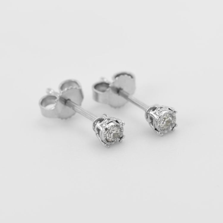 Zlaté náušnice v bezel osadenie 75636