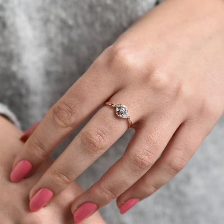 Strieborný prsteň s lab-grown diamantmi Krell 104600