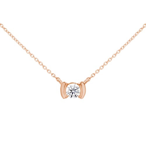 Minimalistický strieborný náhrdelník s diamantom Gosta