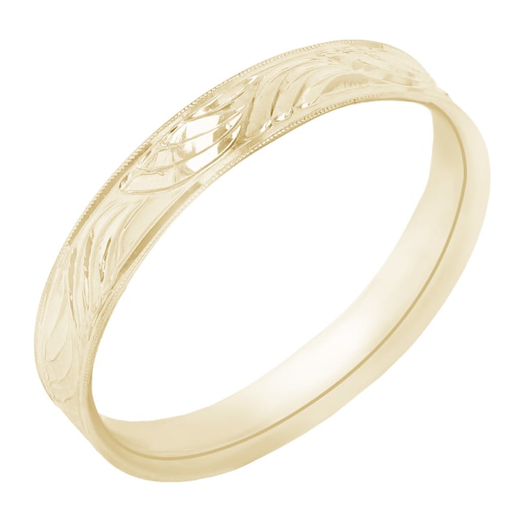 Zlaté svadobné obrúčky s gravírom a diamantmi Milne 98307