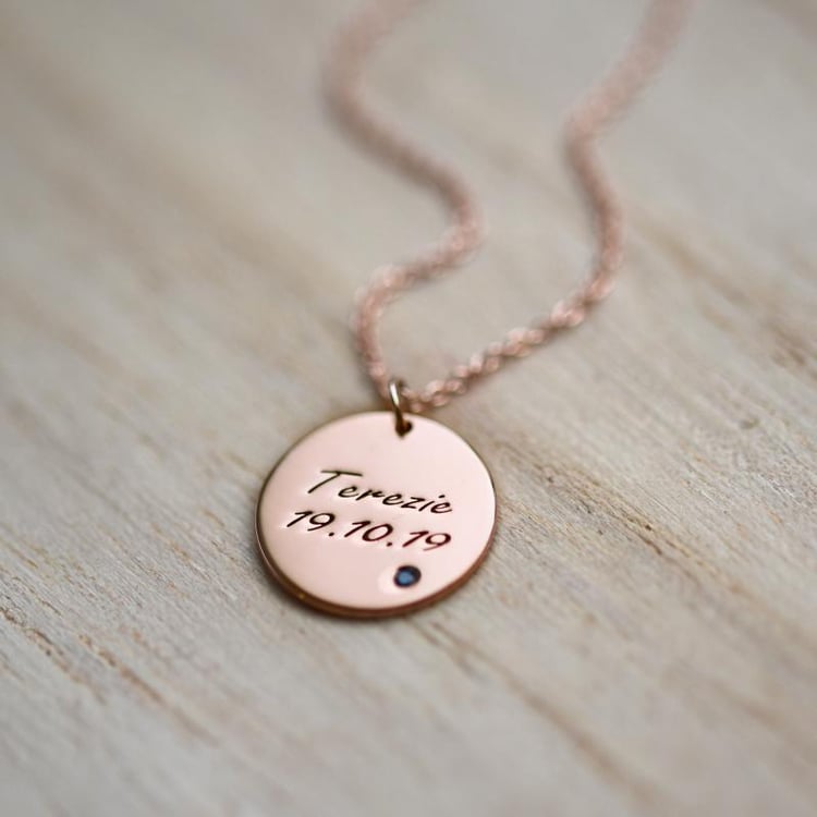 Zlatý prívesok s modrým diamantom 51584