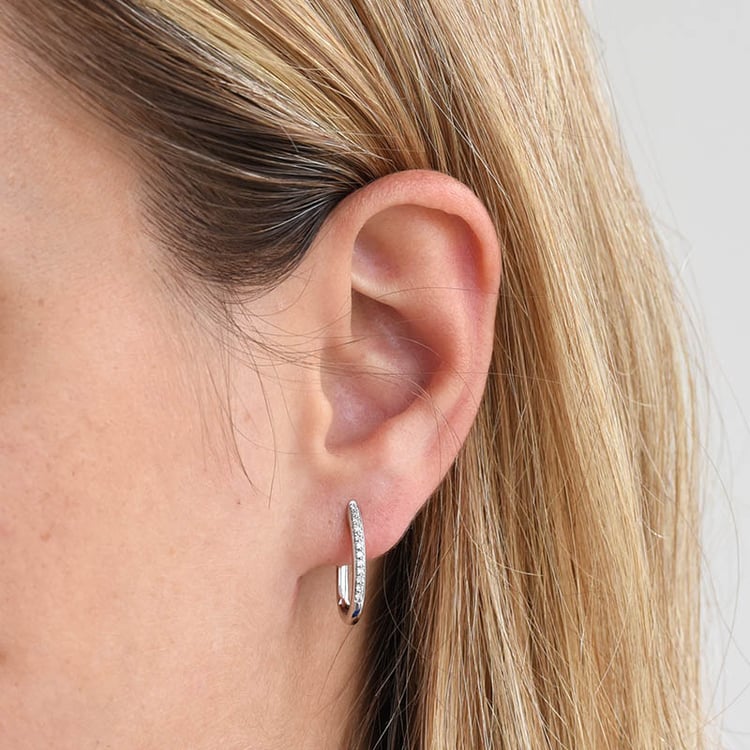 Diamantové náušnice z bieleho zlata 85872