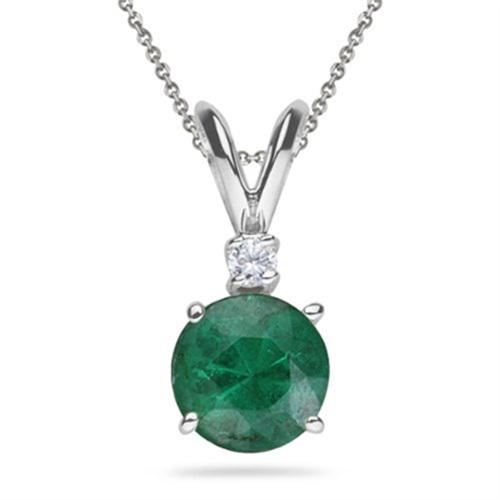 Zlatý náhrdelník so smaragdom a diamantom