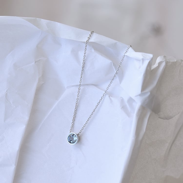 Akvamarínovej náhrdelník 71384