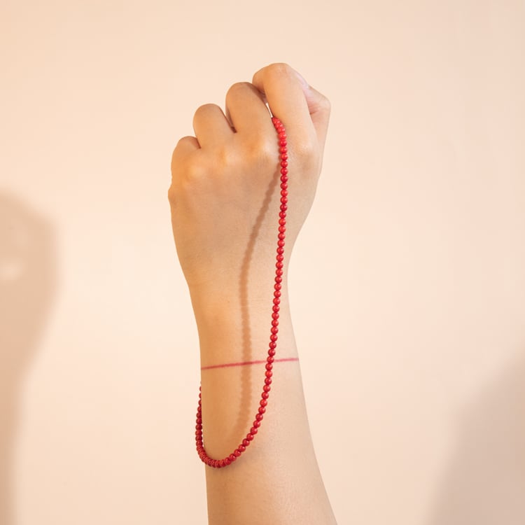 Koralový strieborný náhrdelník Millar 104467