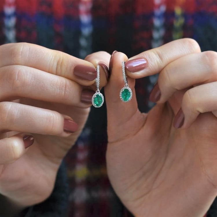 Smaragdové náušnice 105075