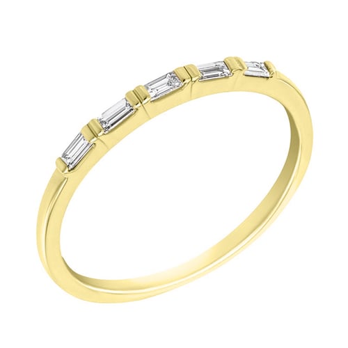 Zlatý eternity prsteň s baguette diamantmi Rantall