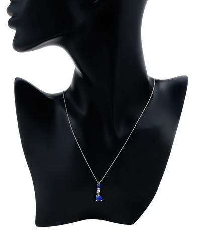 Zlatý náhrdelník so zafírmi a diamantom 54637