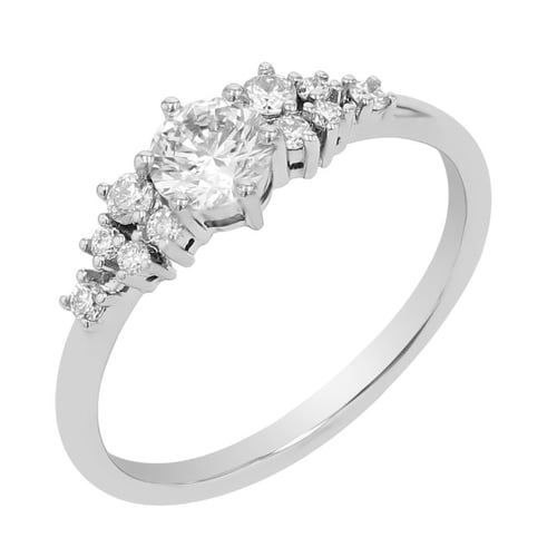 Romantický zásnubný prsteň s diamantmi Donell