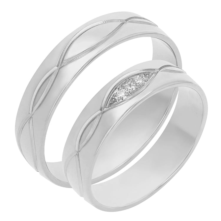 Snubné prstene z bieleho zlata 78610