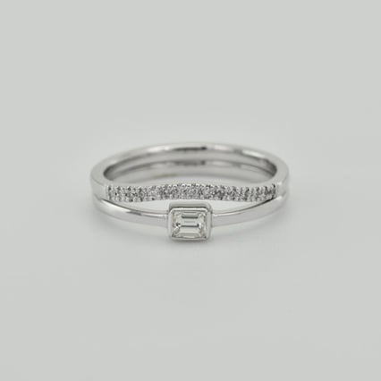 Zlatý zásnubný set s emerald diamantom Lilithena