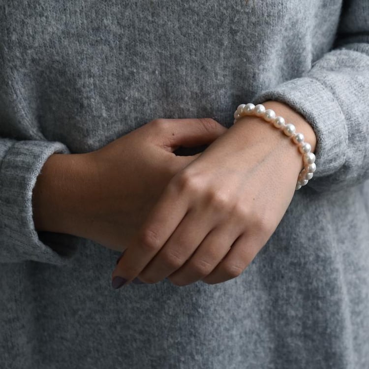 Perlový náramok zo striebra 50708