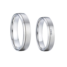 Platinové snubné prstene Barbra