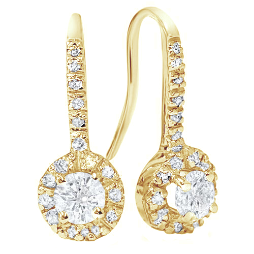 Zlaté náušnice s diamantmi 80629