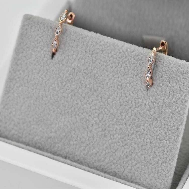 Zlaté kruhové náušnice s diamantmi 112825