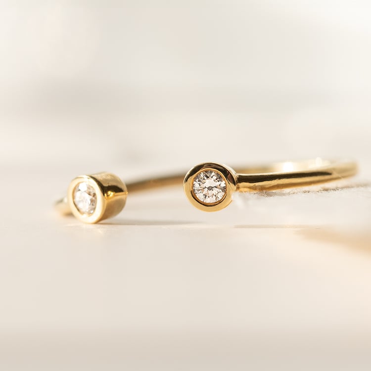 Prsteň s neuzavretou obrúčkou a lab-grown diamanty Orion 139633