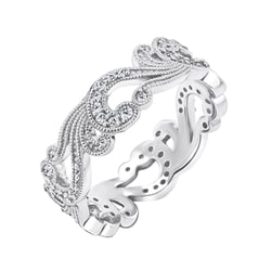 Zlatý prsteň s vintage diamantovými líniami Clementine