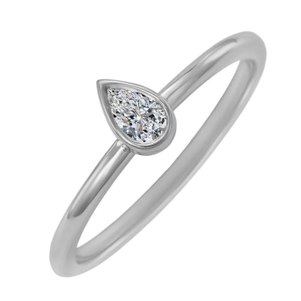 Zlatý prsteň s pear diamantom Lionel