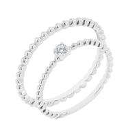 Set guličkových prsteňov s diamantom Cortes