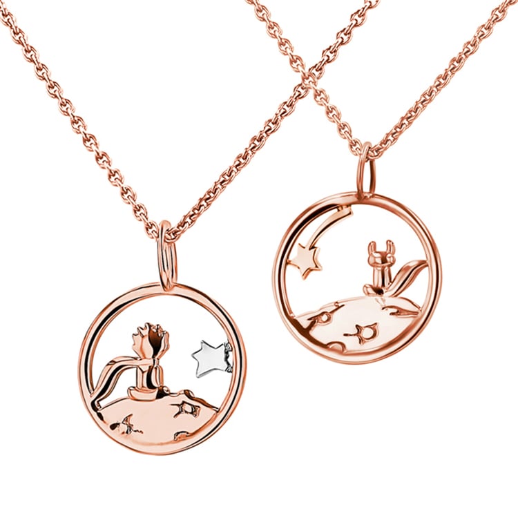 Kolekcia strieborných vykrojených náhrdelníkov Malý princ 152418