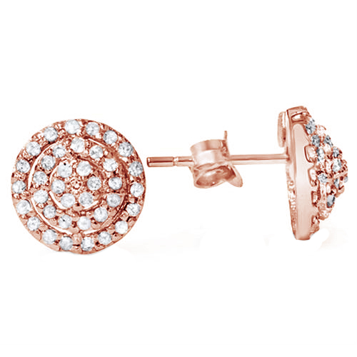 Diamantové náušnice z ružového zlata 80630