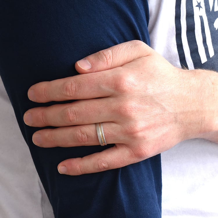 Pánský snubný prsteň 77716