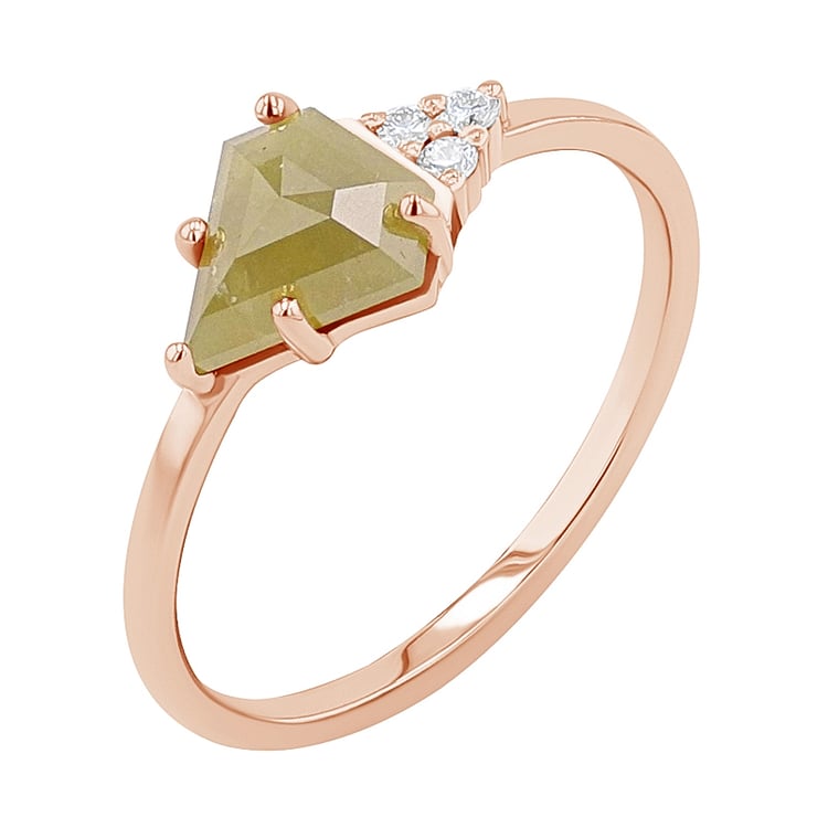 Prsteň s pentagon salt and pepper diamantom Emilija 131736