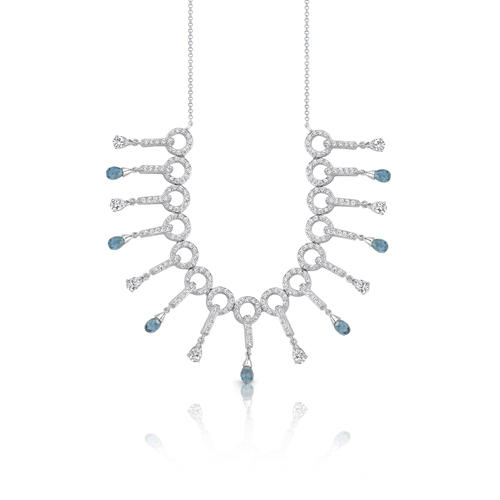 Topásový náhrdelník so zirkónmi 3326