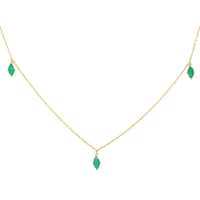 Zlatý náhrdelník s brazílskymi smaragdy Elmie