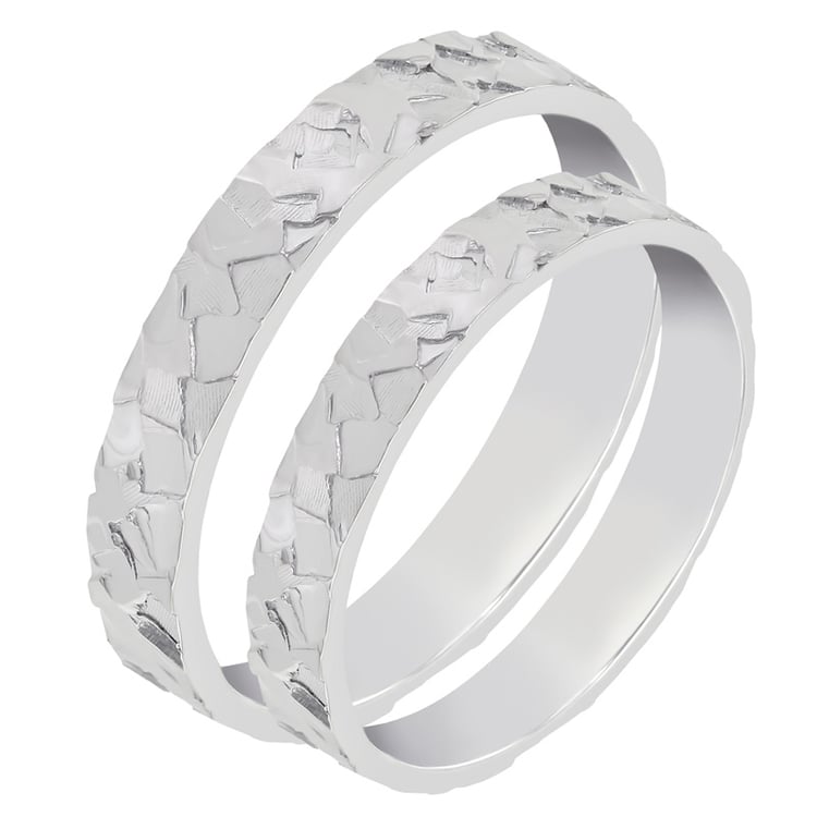 Zlaté snubné prstene s reliéfnym povrchom Jaap 37729