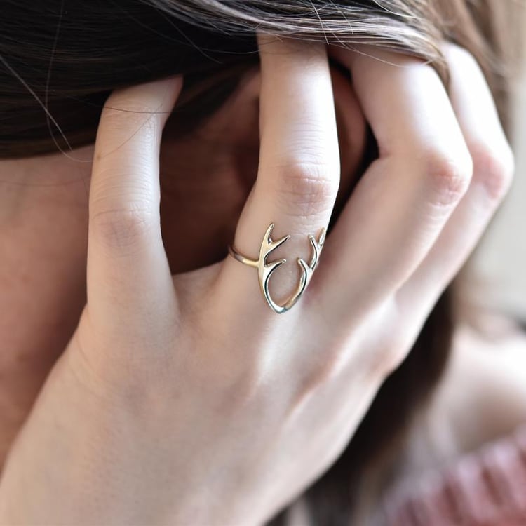 Prsteň zo zlata v tvare jelenieho parožia Yellen 29677