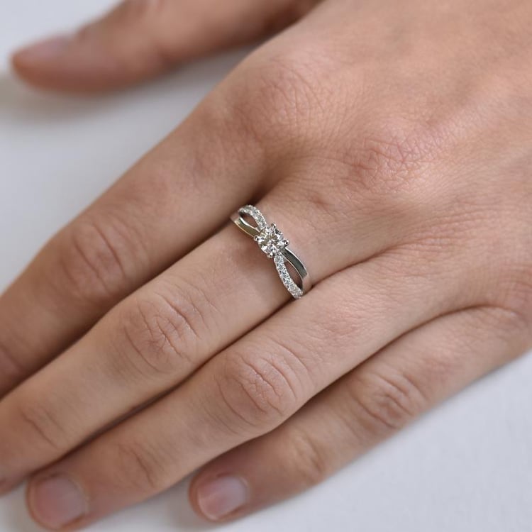 Prsteň z bieleho zlata 27184