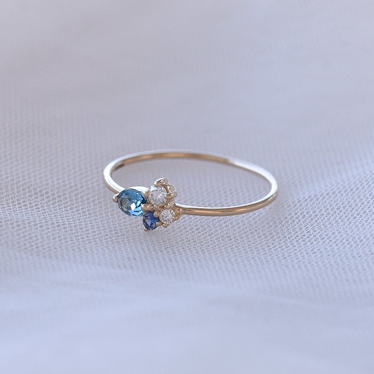 Zlatý prsteň s topazom 67384