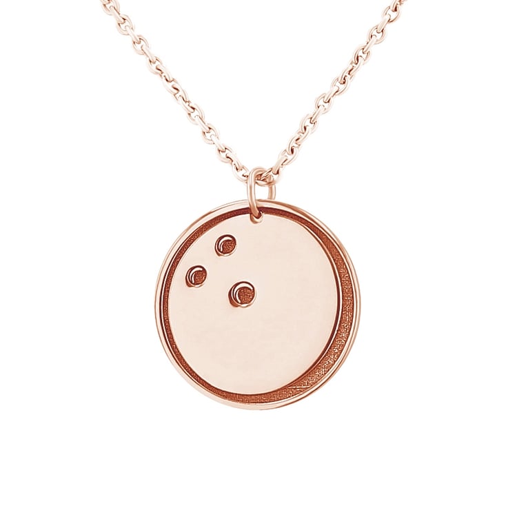 Strieborný prívesok lopta s gravírom vašej voľby Bowling 124017