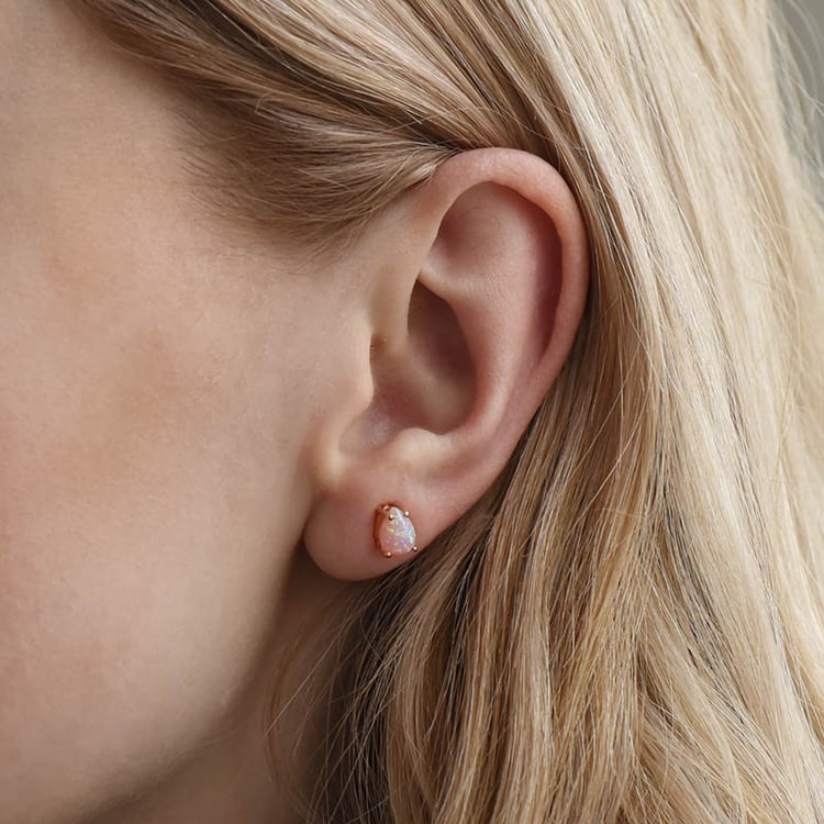 Zlaté opálové náušnice 93903