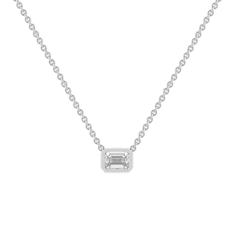 Zlatý náhrdelník s 0.3ct GIA certifikovaným emerald diamantom Mariecher