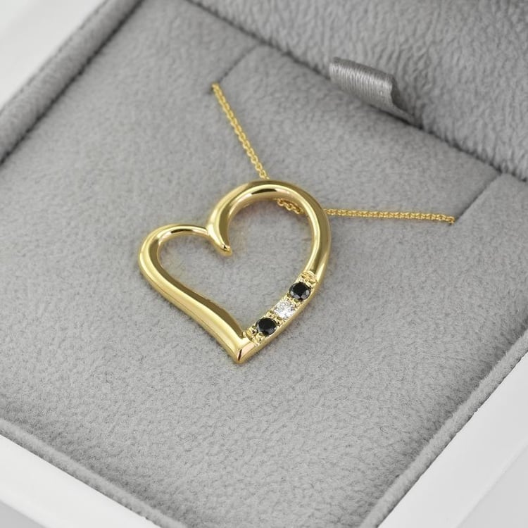 Zlatý náhrdelník srdce 37466