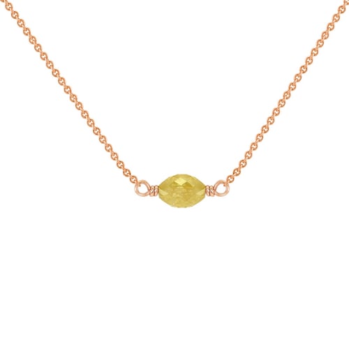 Zlatý choker so žltým diamantom Shantai