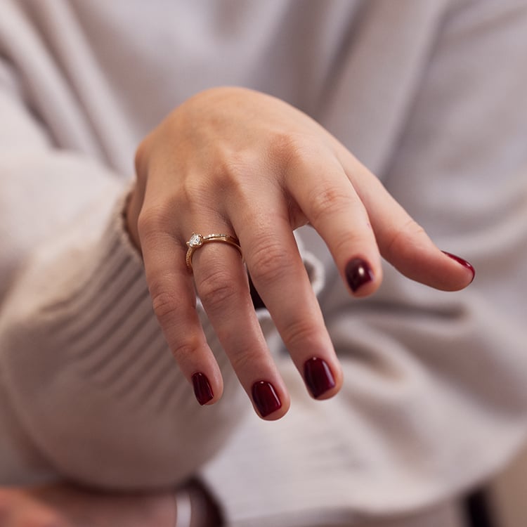 Zásnubný prsteň s 0.4ct IGI certifikovaným lab-grown diamantom Sanely 132778