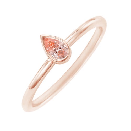 Minimalistický prsteň s certifikovaným fancy pink lab-grown diamantom Moyer